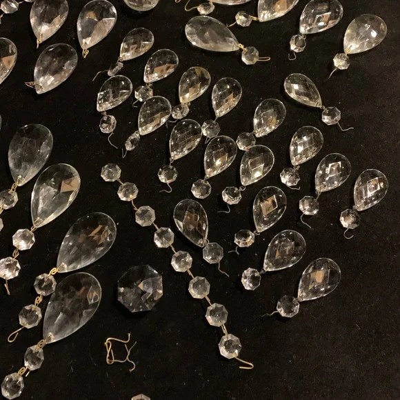 Lot of Replacement Prism Cut Crystal Chandelier Beads